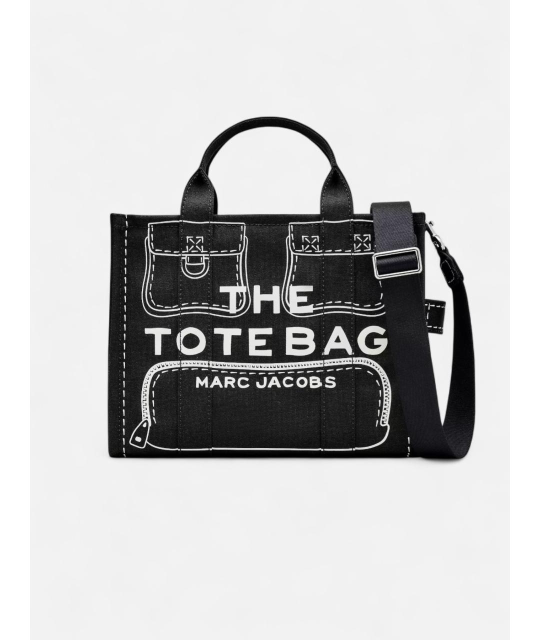 MARC JACOBS Черная хлопковая сумка тоут, фото 9