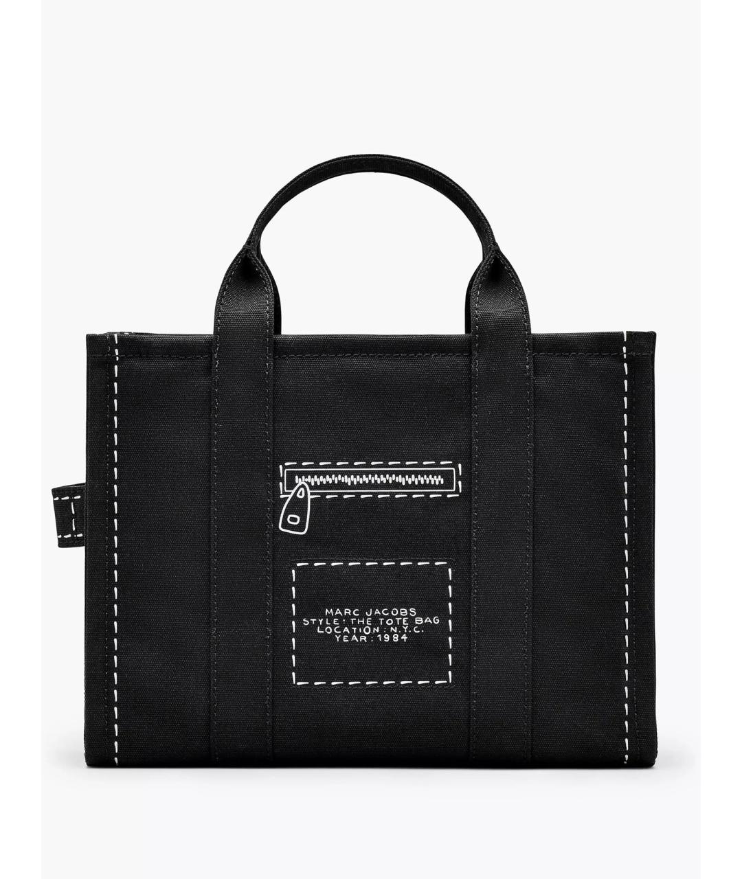 MARC JACOBS Черная хлопковая сумка тоут, фото 3