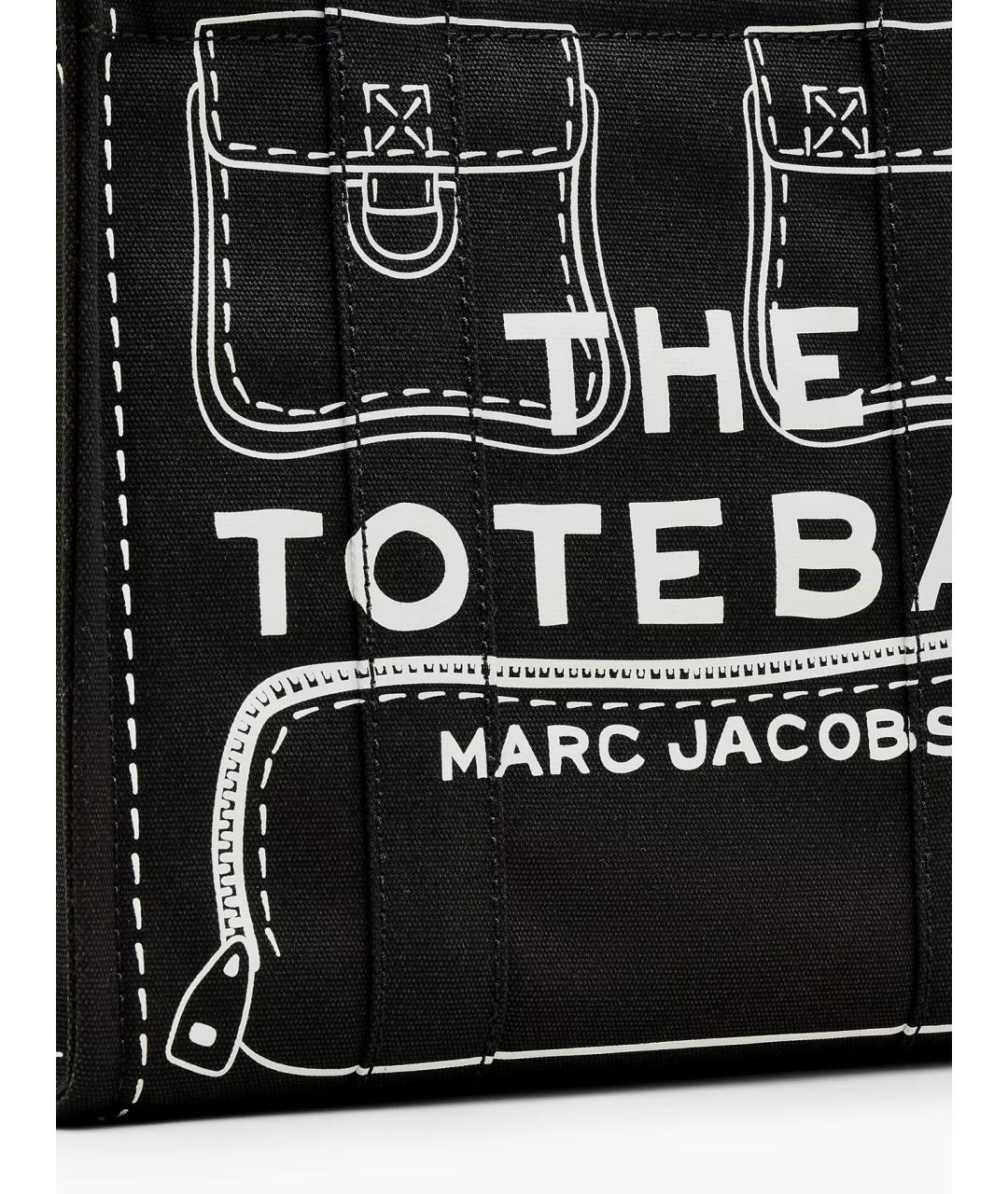 MARC JACOBS Черная хлопковая сумка тоут, фото 4