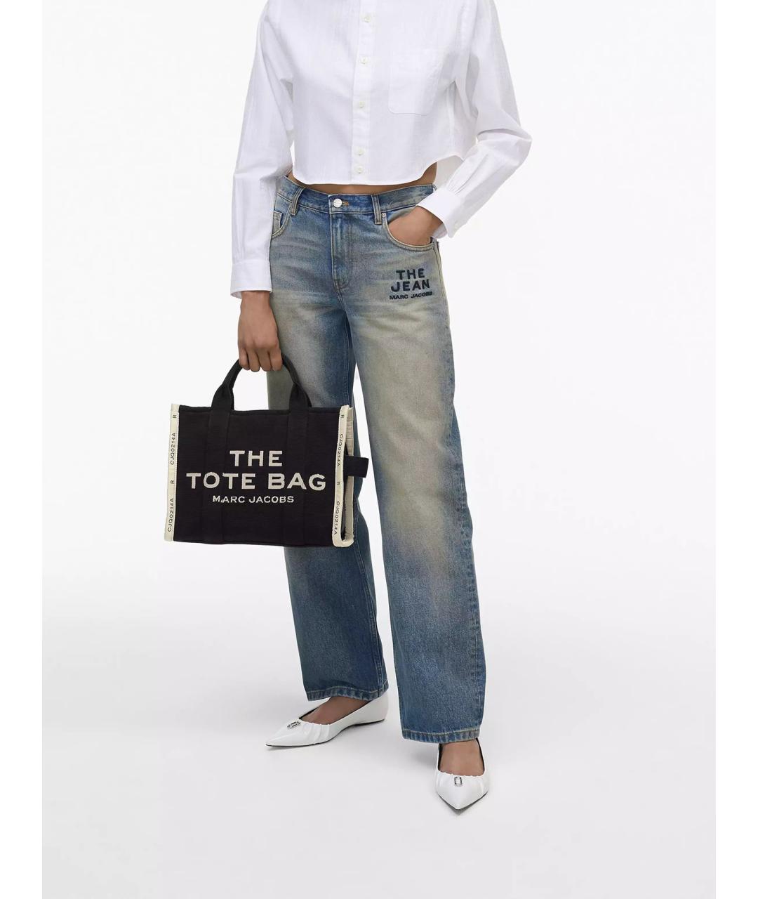 MARC JACOBS Черная хлопковая сумка тоут, фото 7