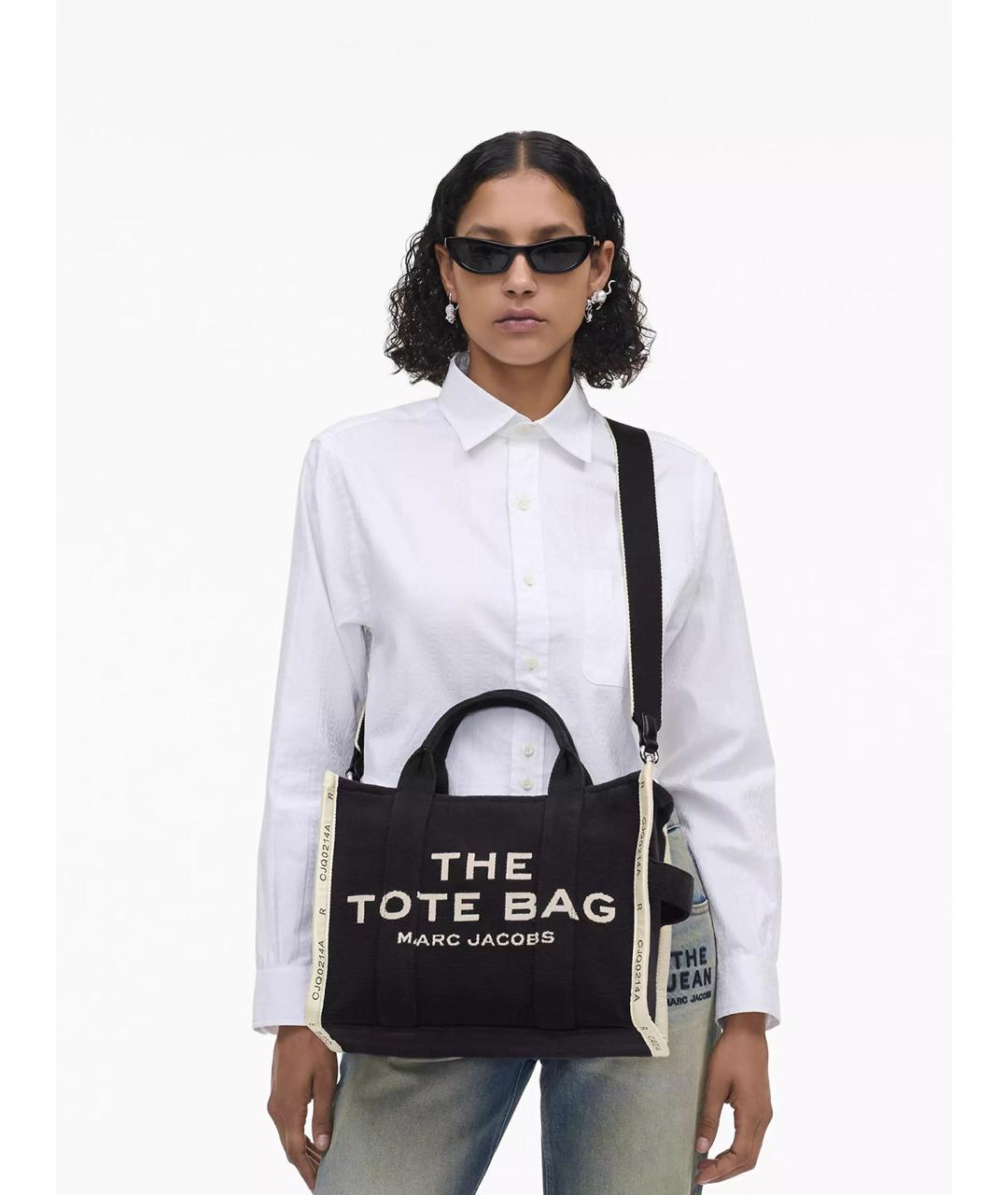 MARC JACOBS Черная хлопковая сумка тоут, фото 2