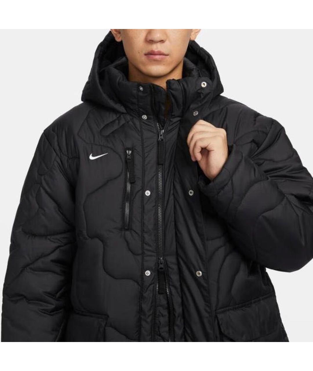 NIKE Черная полиэстеровая куртка, фото 7