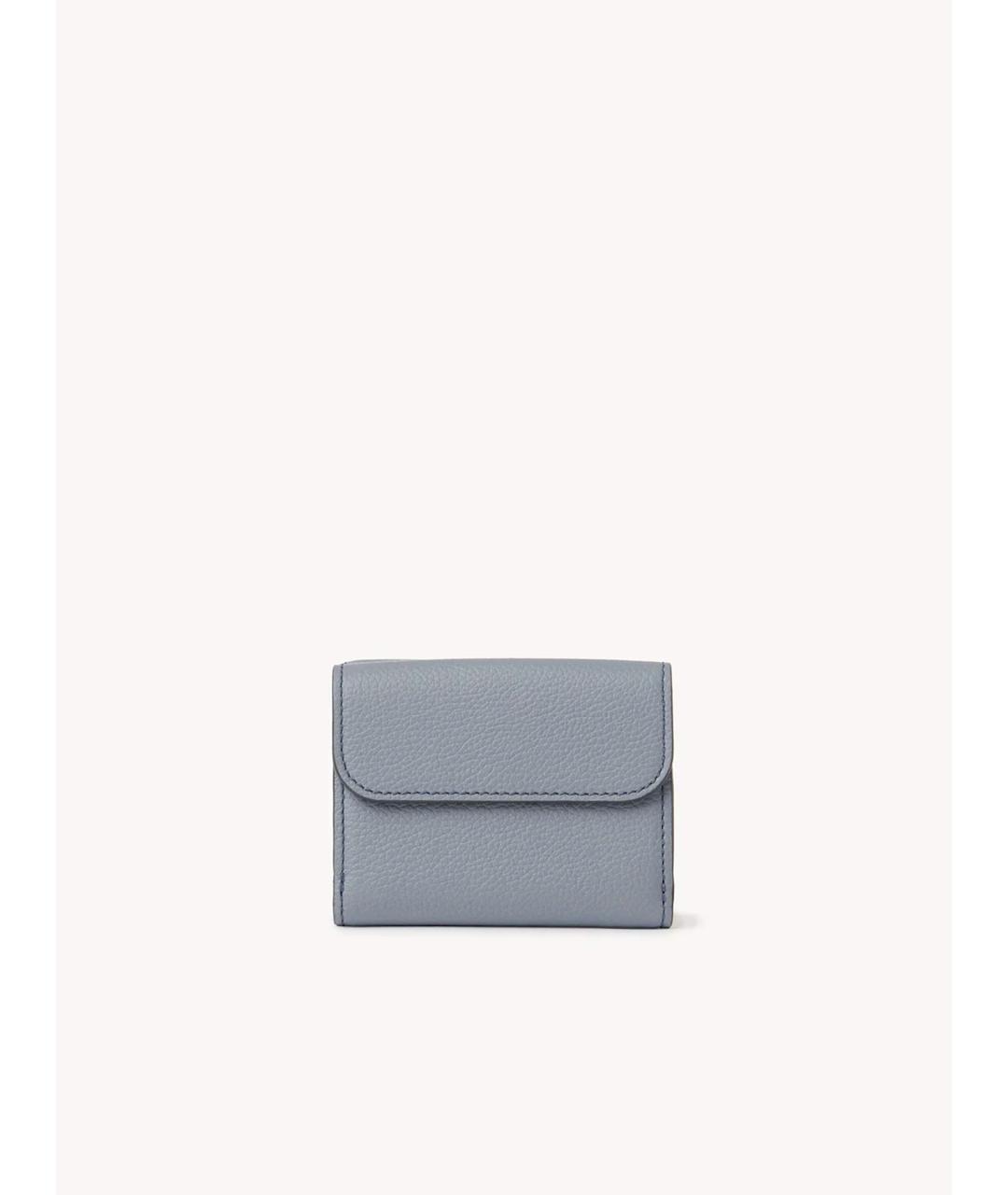 CHLOE Голубой кожаный кошелек, фото 3