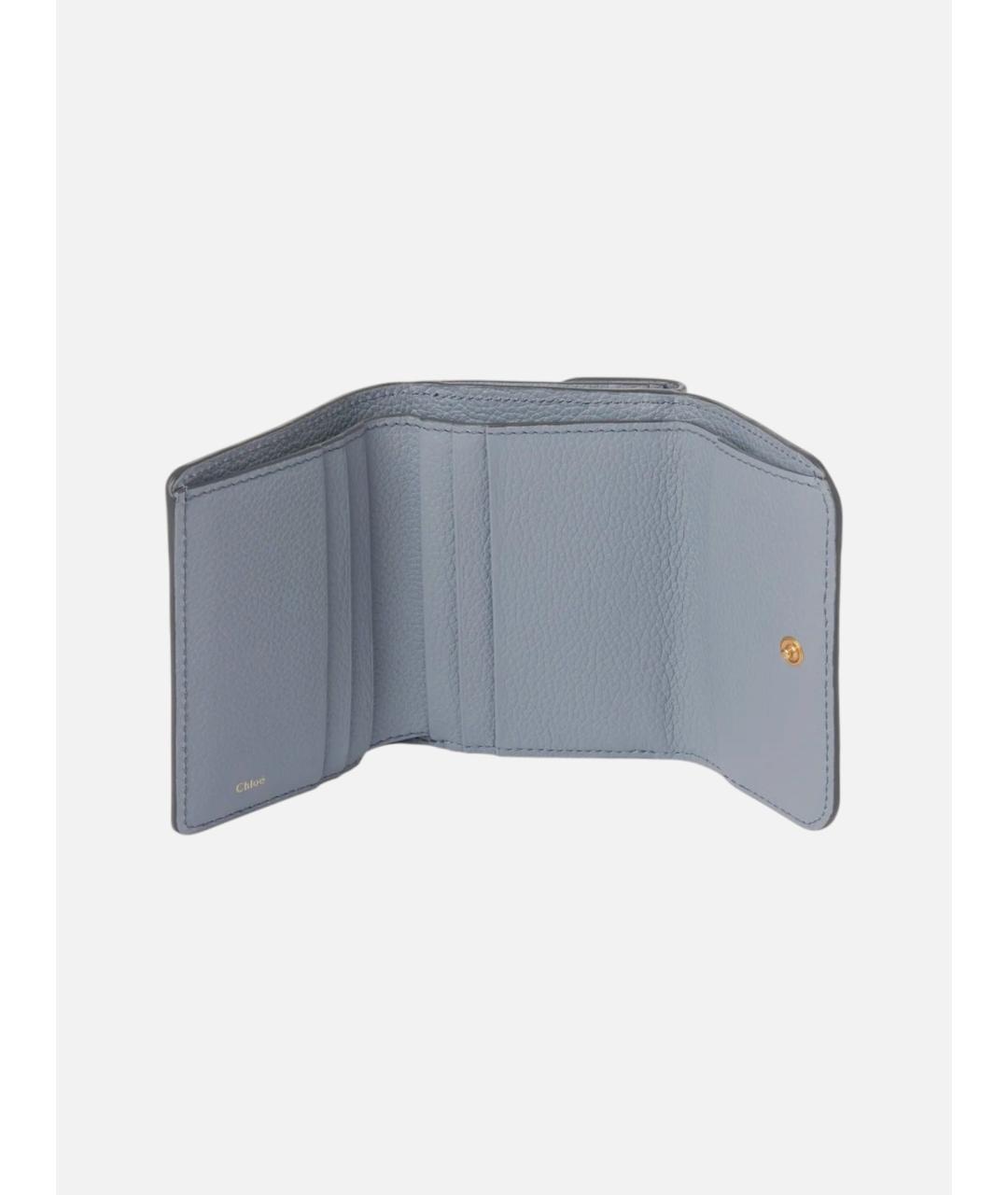 CHLOE Голубой кожаный кошелек, фото 2