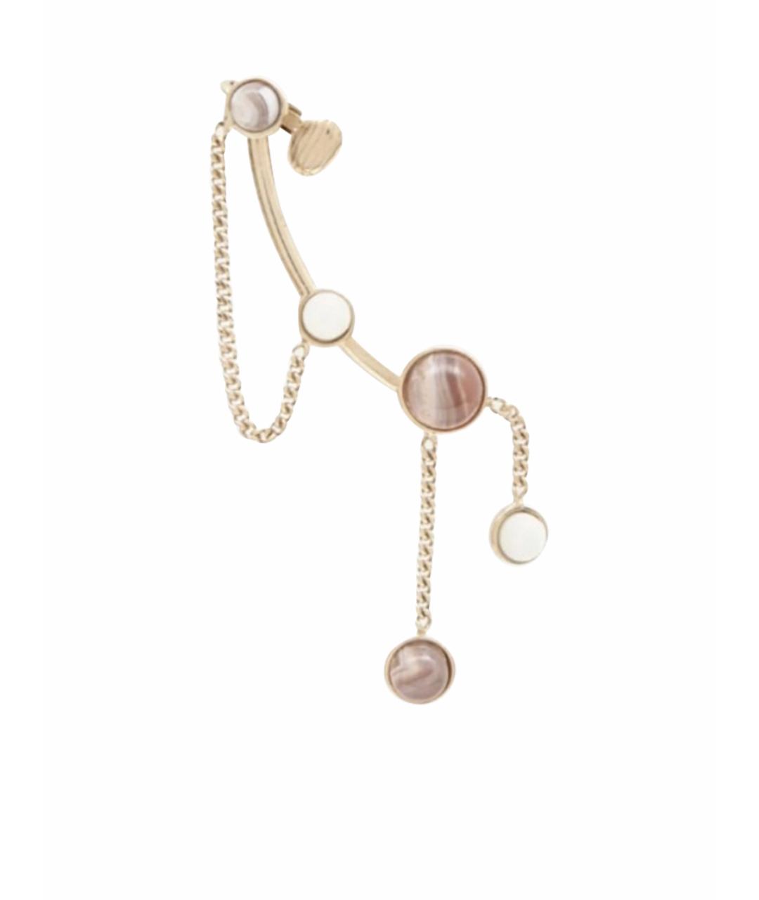 CHLOE Золотые металлические серьги, фото 1