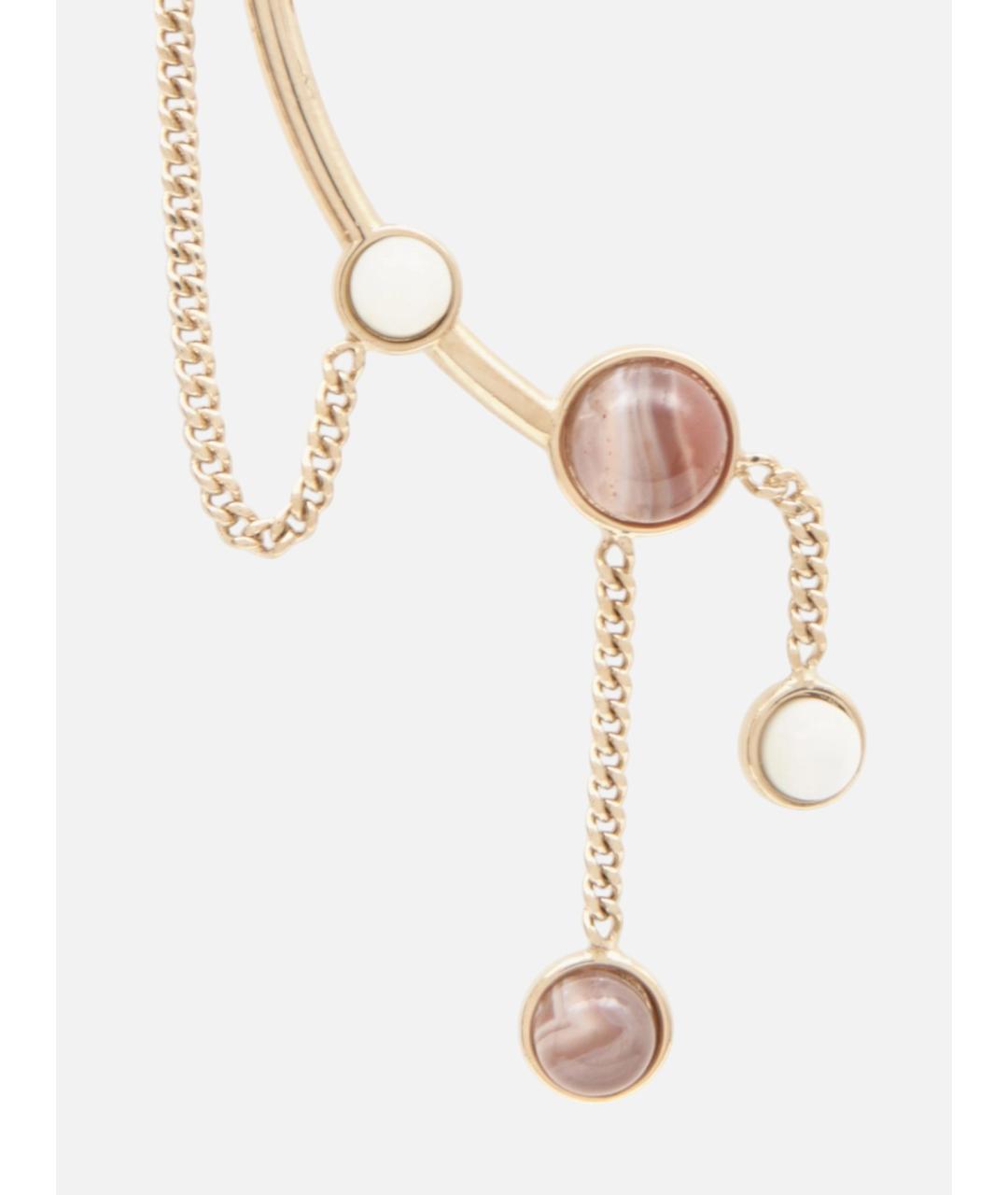 CHLOE Золотые металлические серьги, фото 3