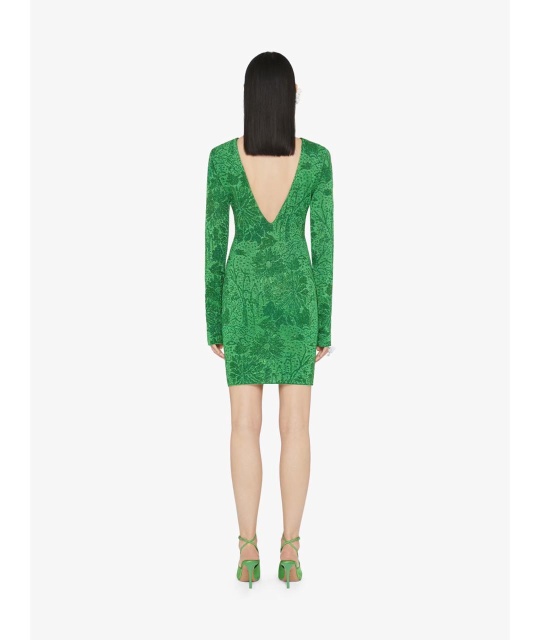 GIVENCHY Зеленые вискозное повседневное платье, фото 4