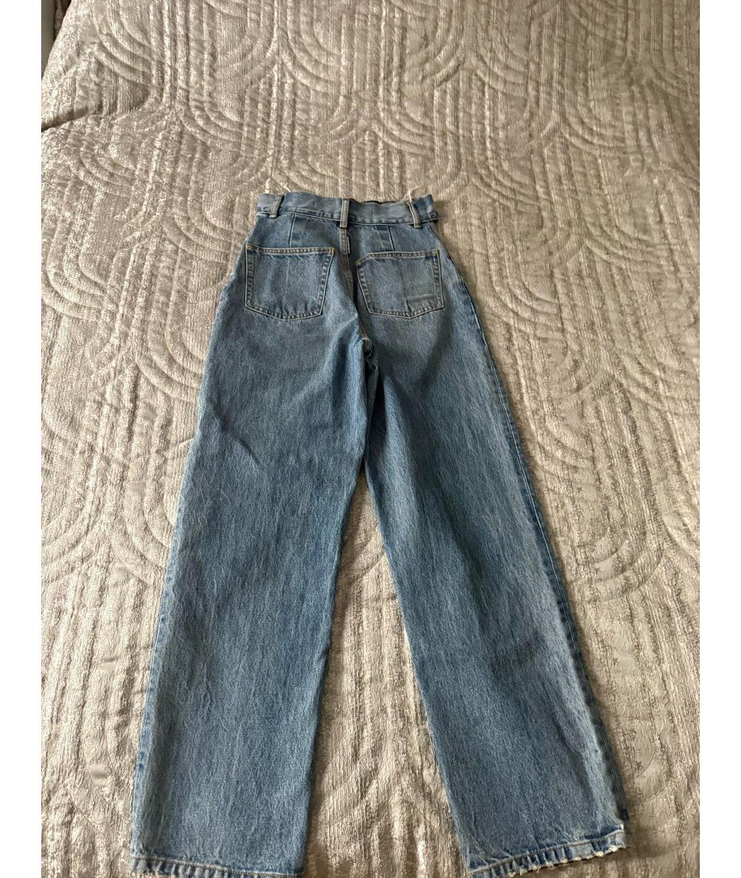 ALEXANDER WANG Синие хлопковые прямые джинсы, фото 2