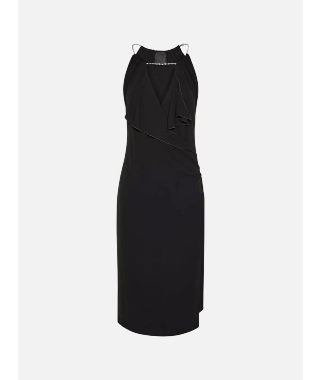 GIVENCHY Черное вискозное коктейльное платье, фото 3