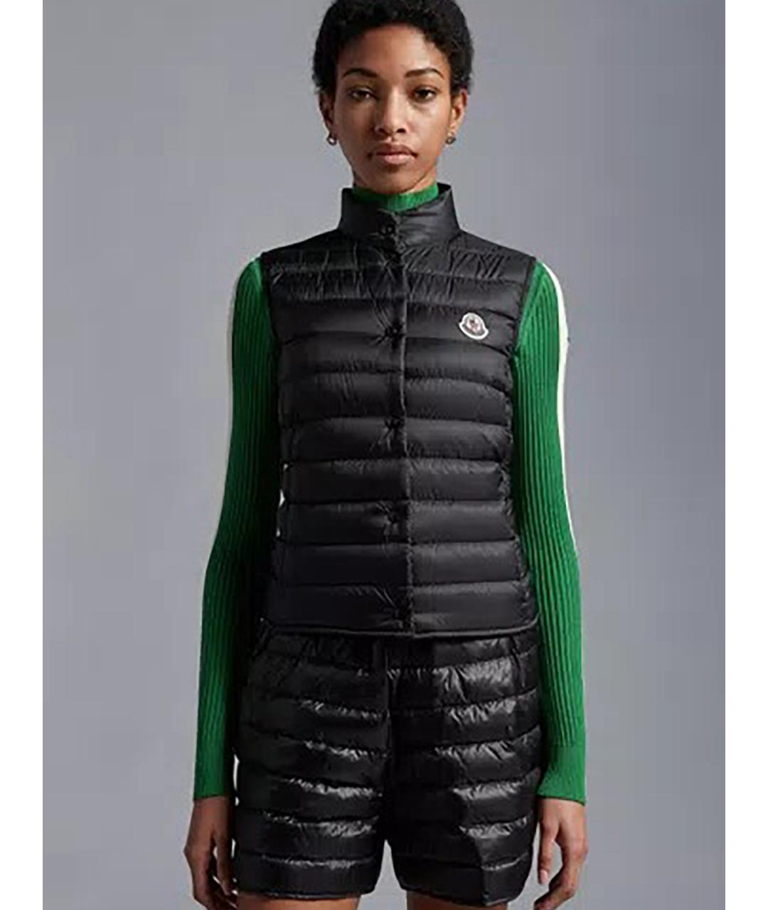 MONCLER Черный полиамидовый жилет, фото 2