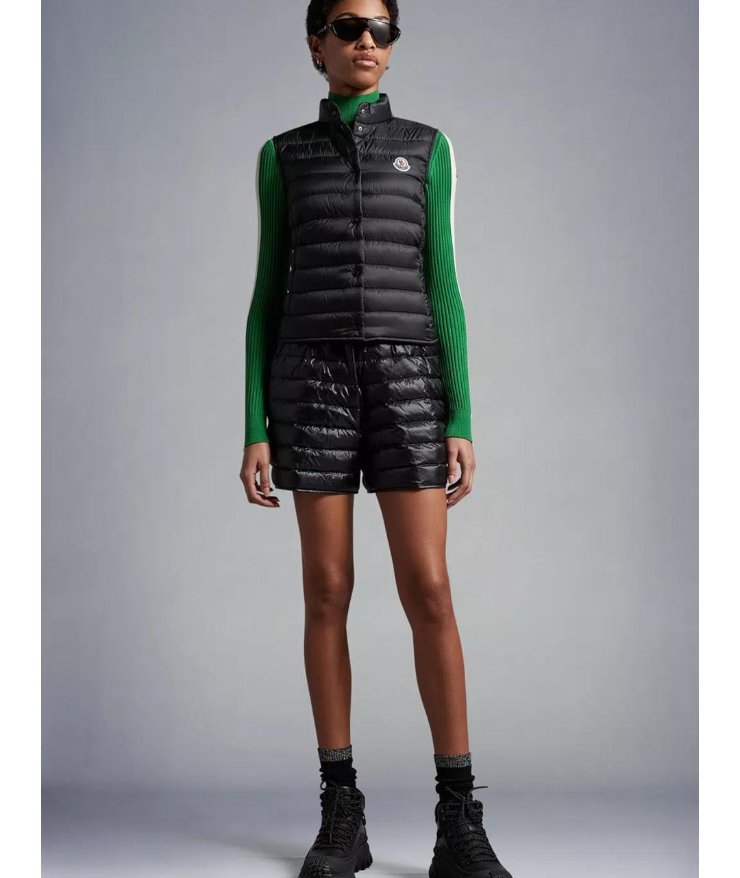 MONCLER Черный полиамидовый жилет, фото 3