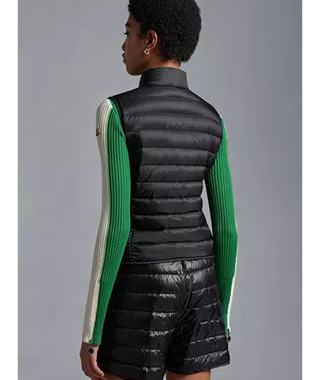 MONCLER Черный полиамидовый жилет, фото 4