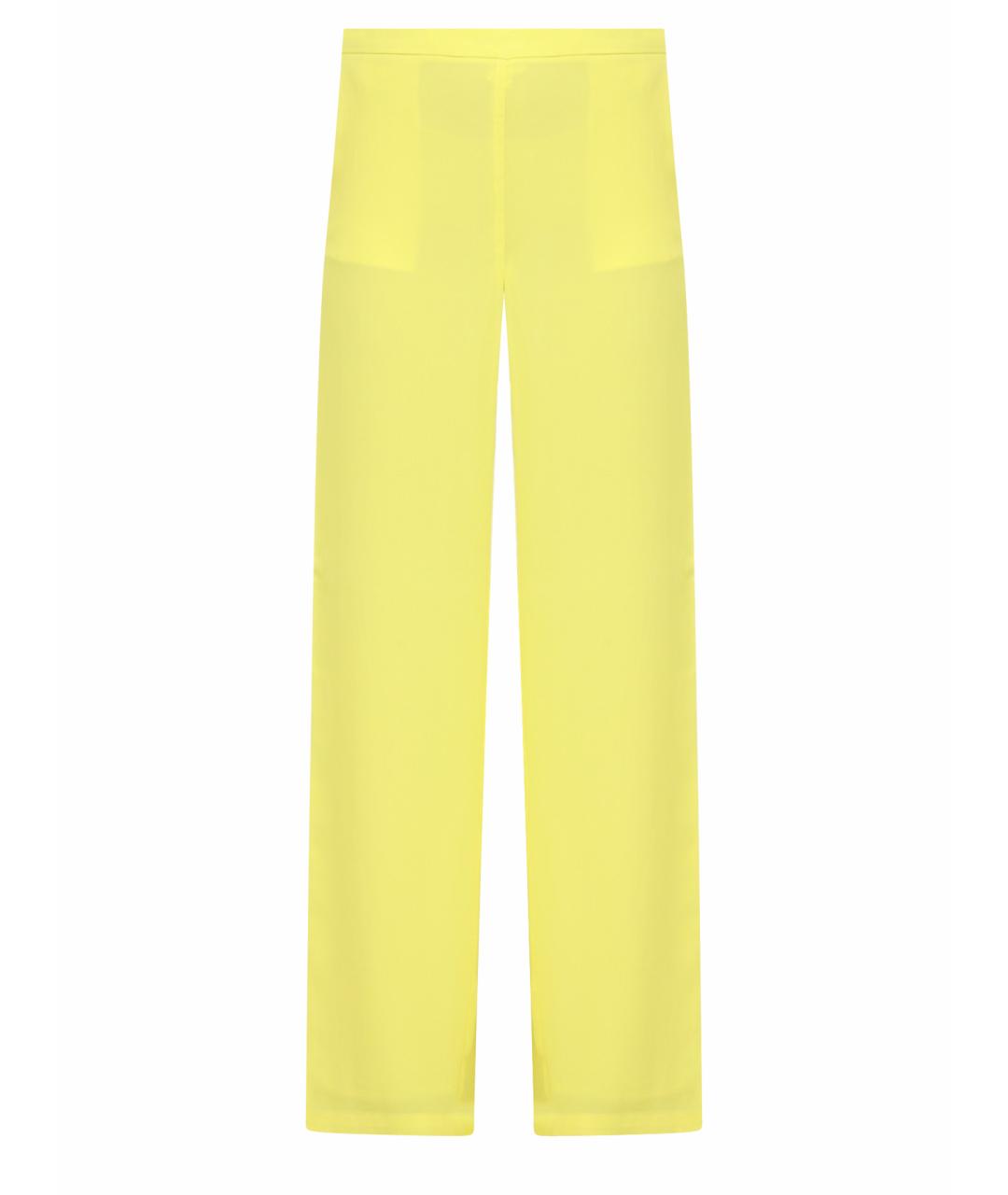 PINKO Желтые вискозные брюки широкие, фото 1