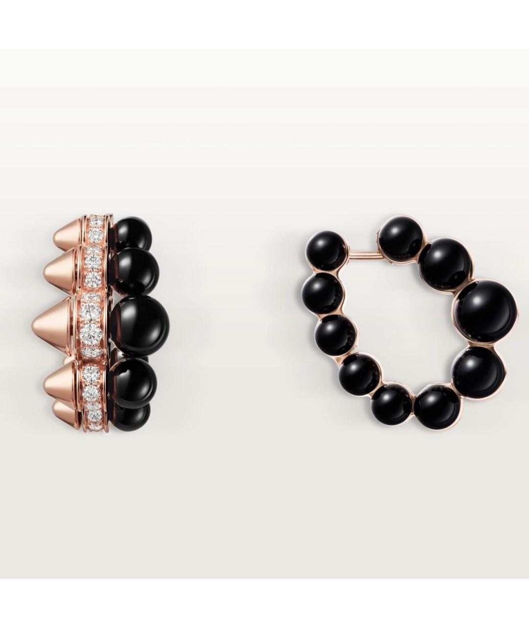 CARTIER Черные серьги из розового золота, фото 4