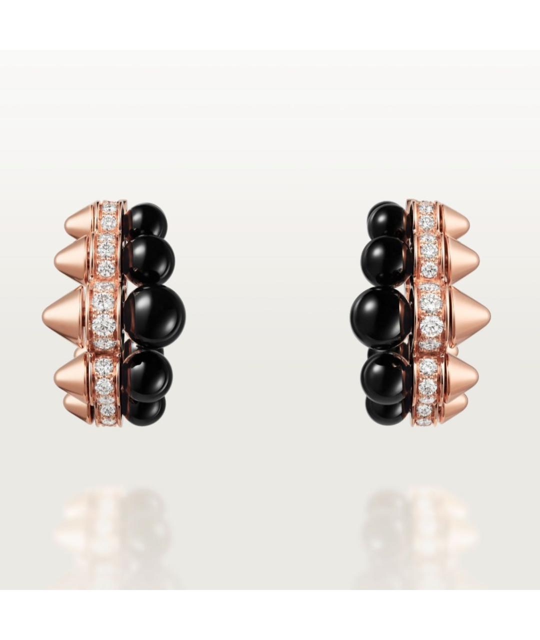 CARTIER Черные серьги из розового золота, фото 6