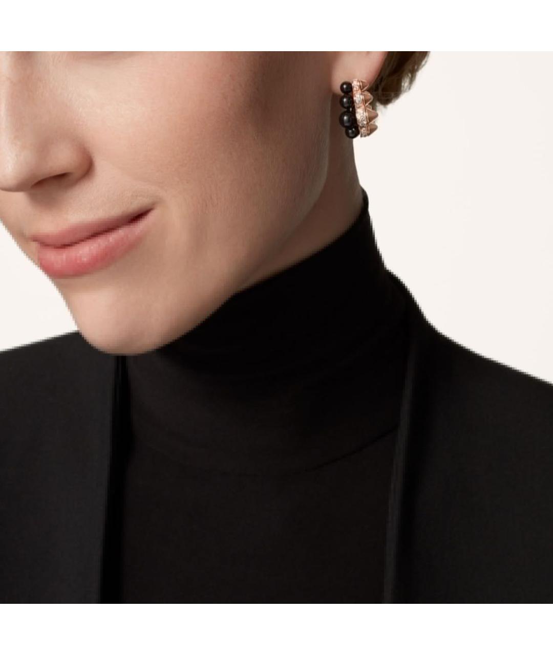 CARTIER Черные серьги из розового золота, фото 2