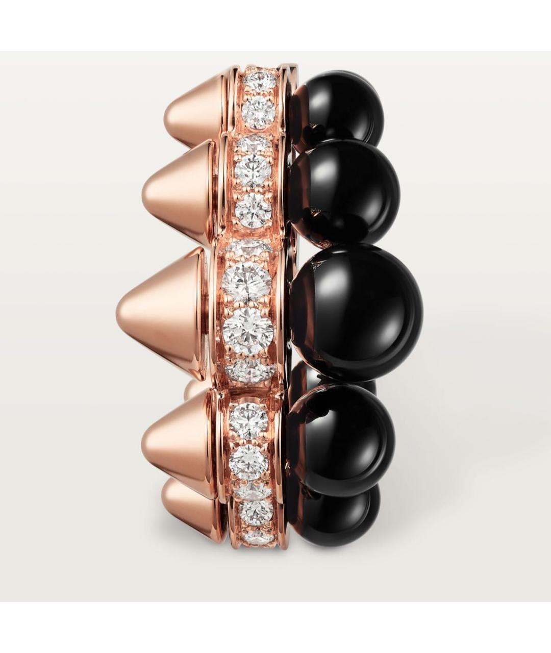 CARTIER Черные серьги из розового золота, фото 3