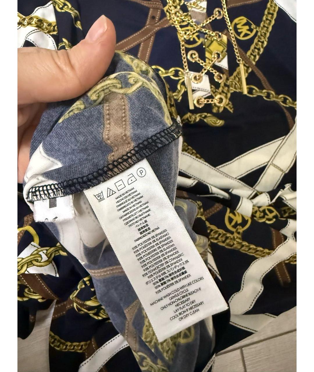 MICHAEL MICHAEL KORS Мульти полиэстеровое повседневное платье, фото 4