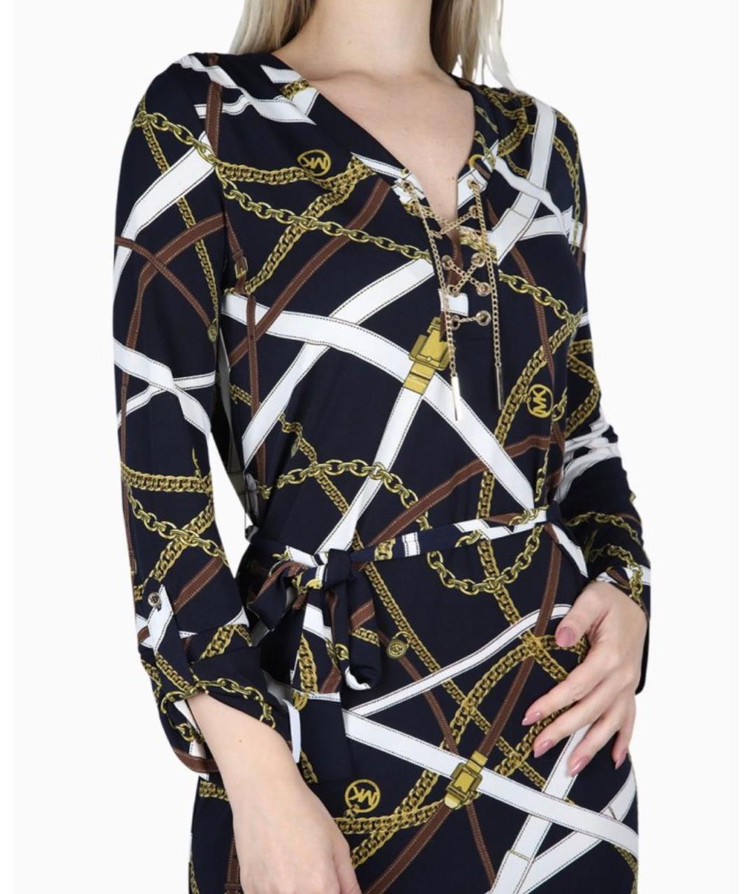 MICHAEL MICHAEL KORS Мульти полиэстеровое повседневное платье, фото 8