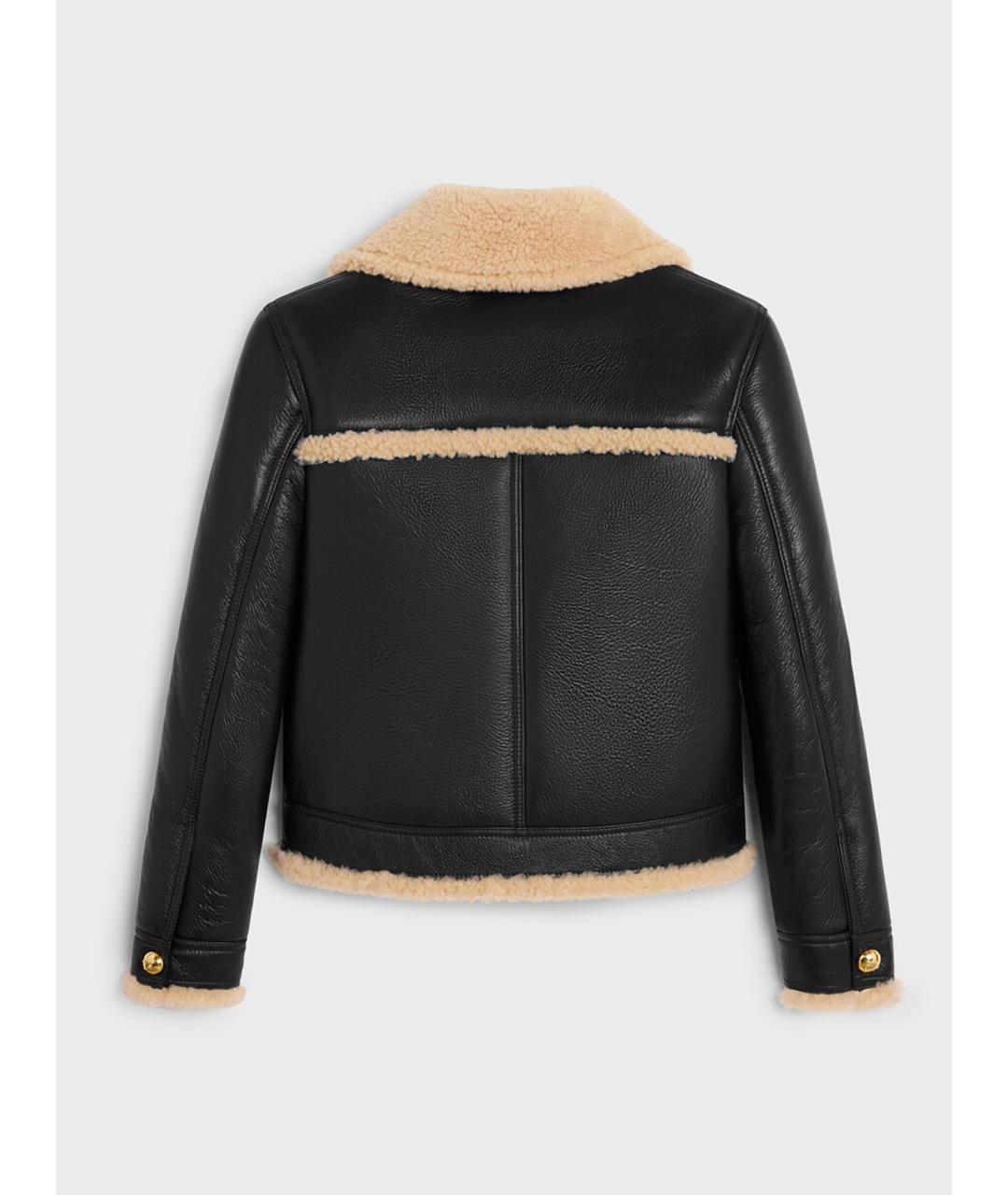 CELINE Черная кожаная куртка, фото 3