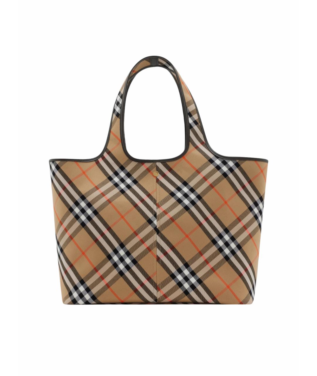 BURBERRY Бежевая тканевая сумка тоут, фото 1