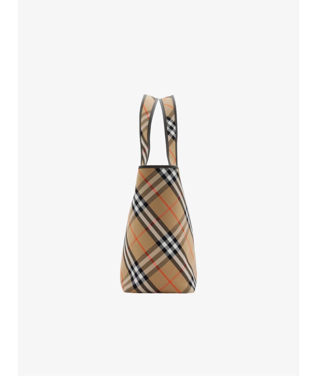 BURBERRY Бежевая тканевая сумка тоут, фото 3