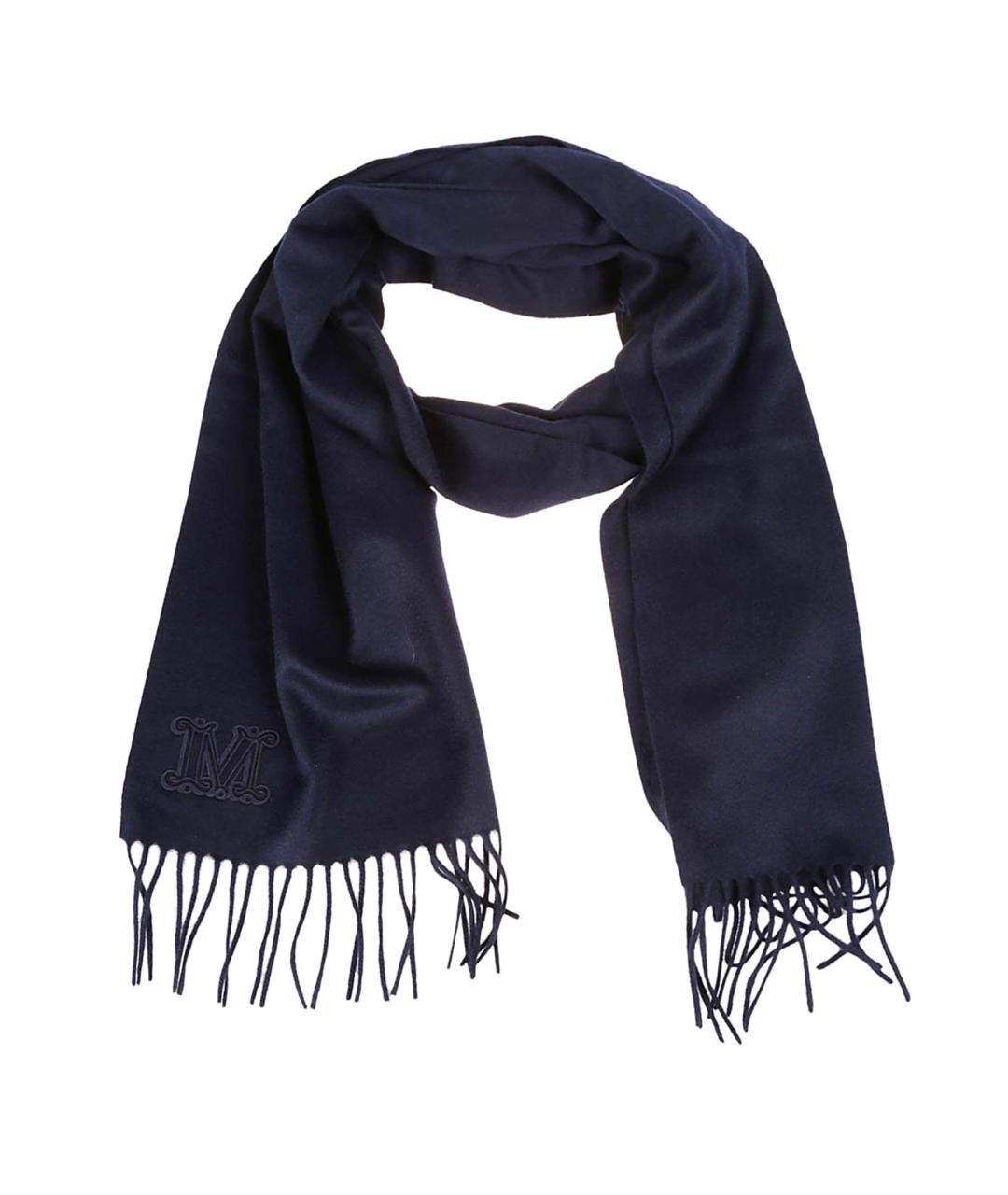 MAX MARA Синий кашемировый шарф, фото 1