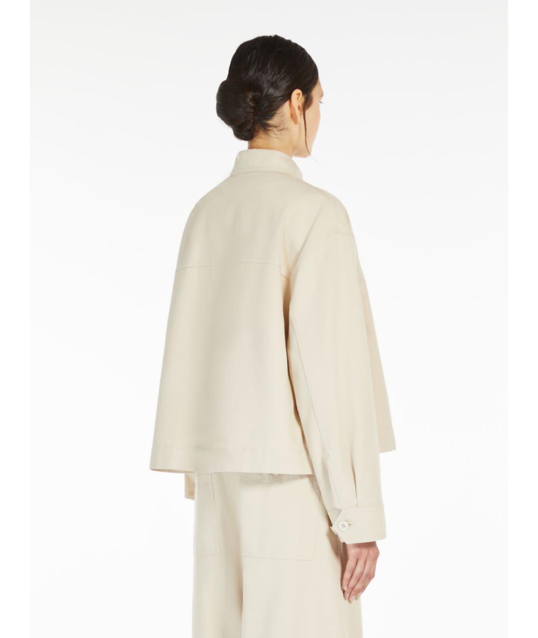 WEEKEND MAX MARA Бежевая хлопковая куртка, фото 4
