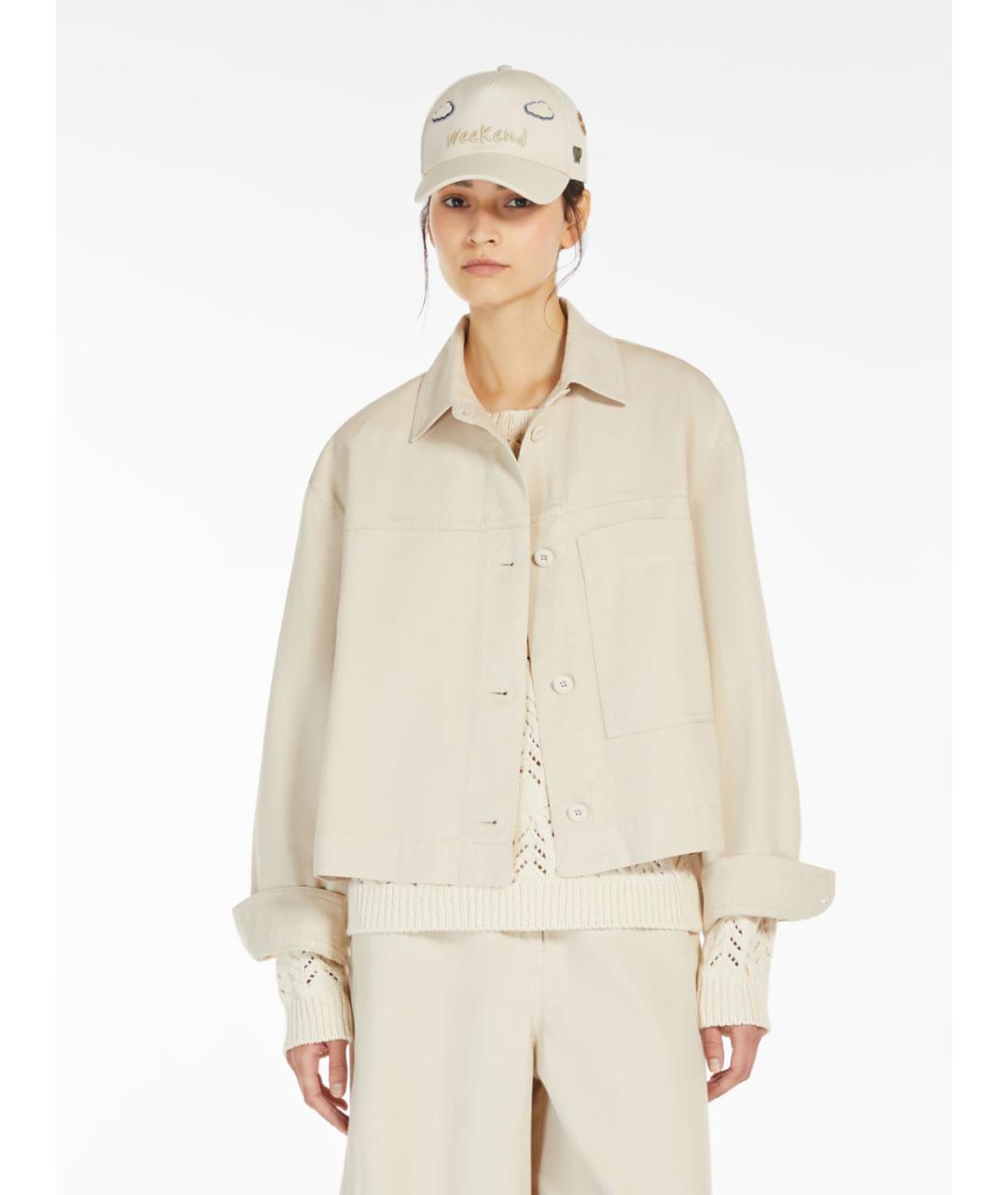 WEEKEND MAX MARA Бежевая хлопковая куртка, фото 3