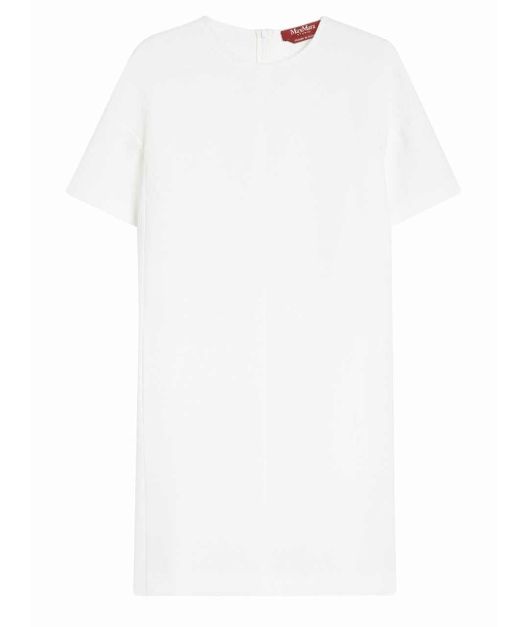 MAX MARA STUDIO Белое ацетатное повседневное платье, фото 6