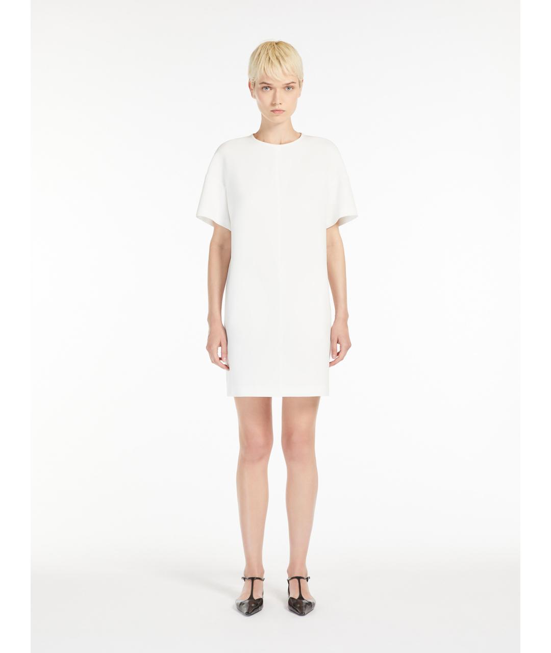 MAX MARA STUDIO Белое ацетатное повседневное платье, фото 2