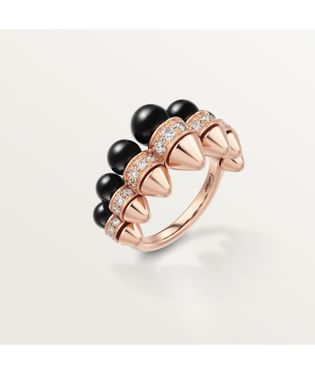 CARTIER Черное кольцо из розового золота, фото 8