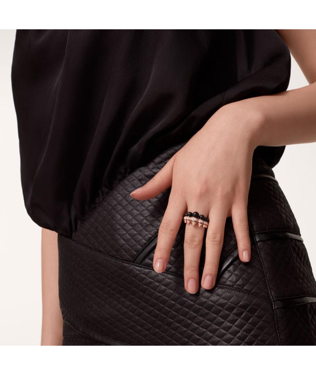 CARTIER Черное кольцо из розового золота, фото 2
