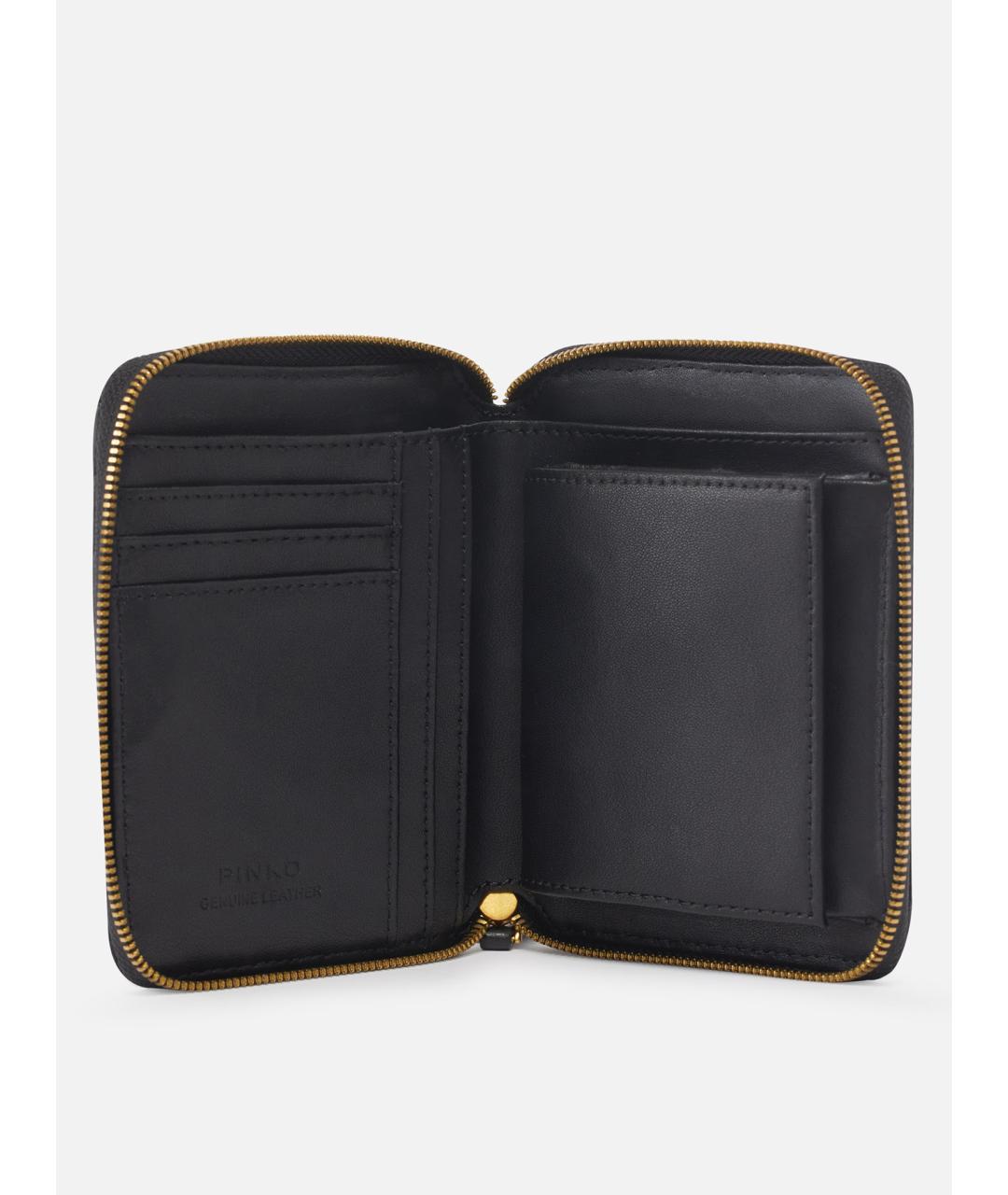 PINKO Черный кожаный кошелек, фото 4