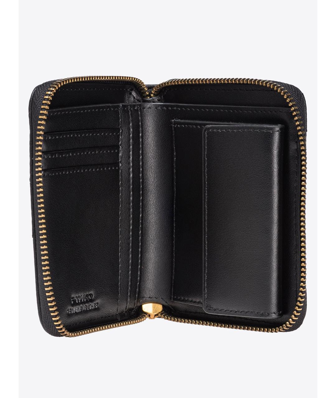 PINKO Черный кожаный кошелек, фото 5