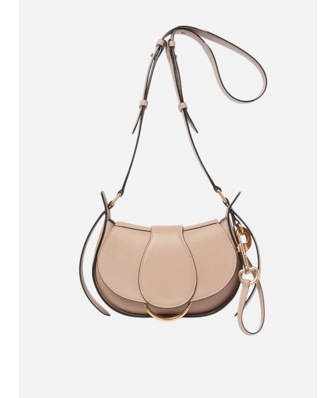 CHLOE Бежевая кожаная сумка через плечо, фото 4