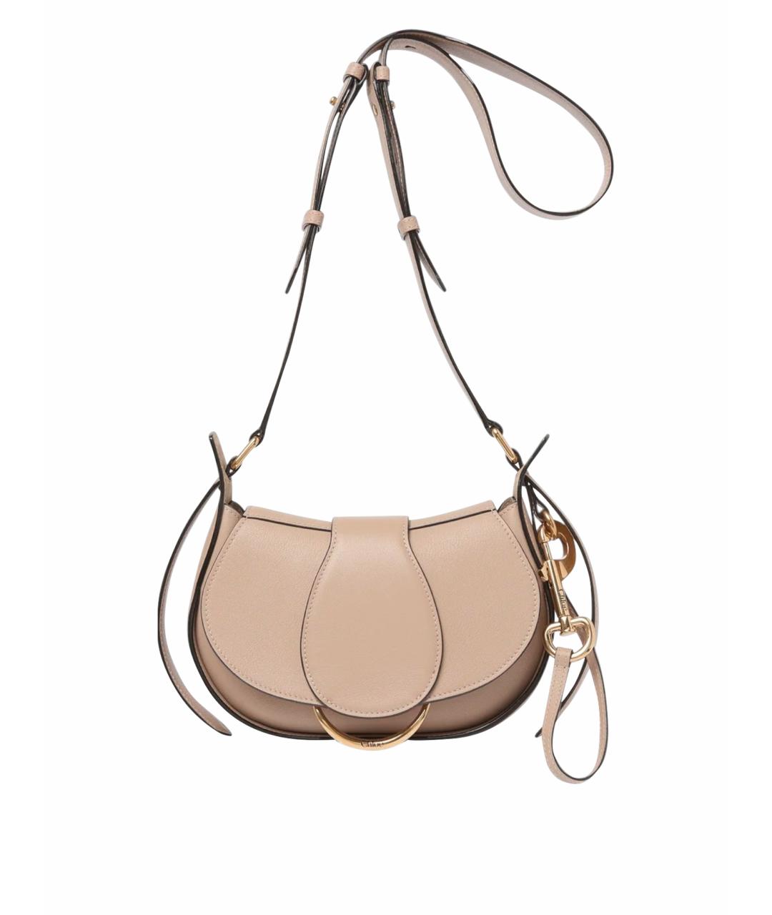 CHLOE Бежевая кожаная сумка через плечо, фото 1
