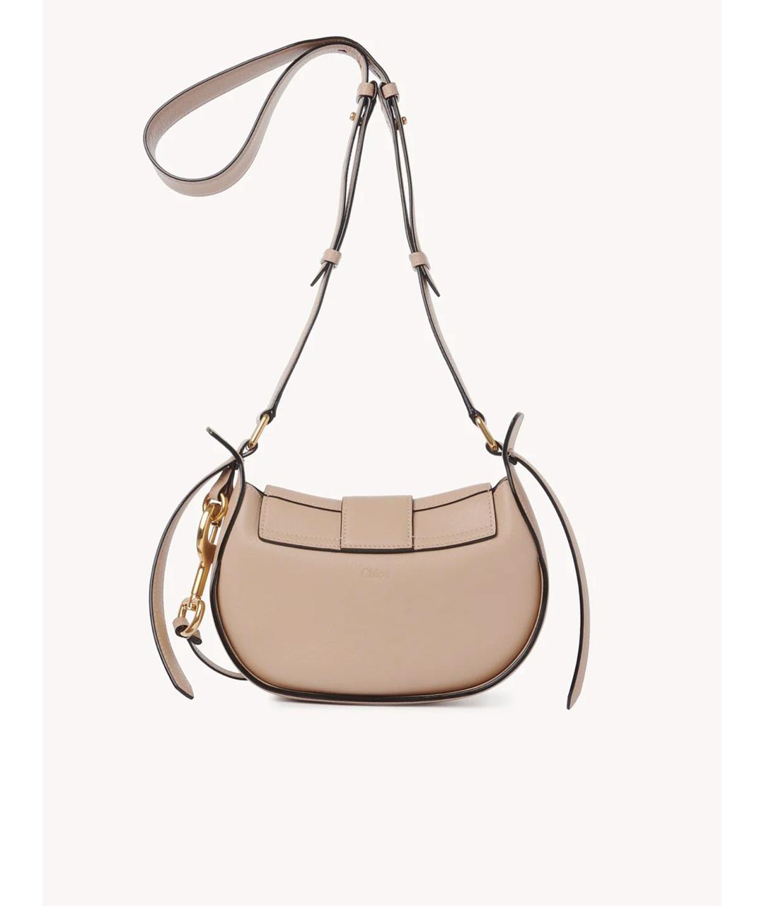 CHLOE Бежевая кожаная сумка через плечо, фото 3