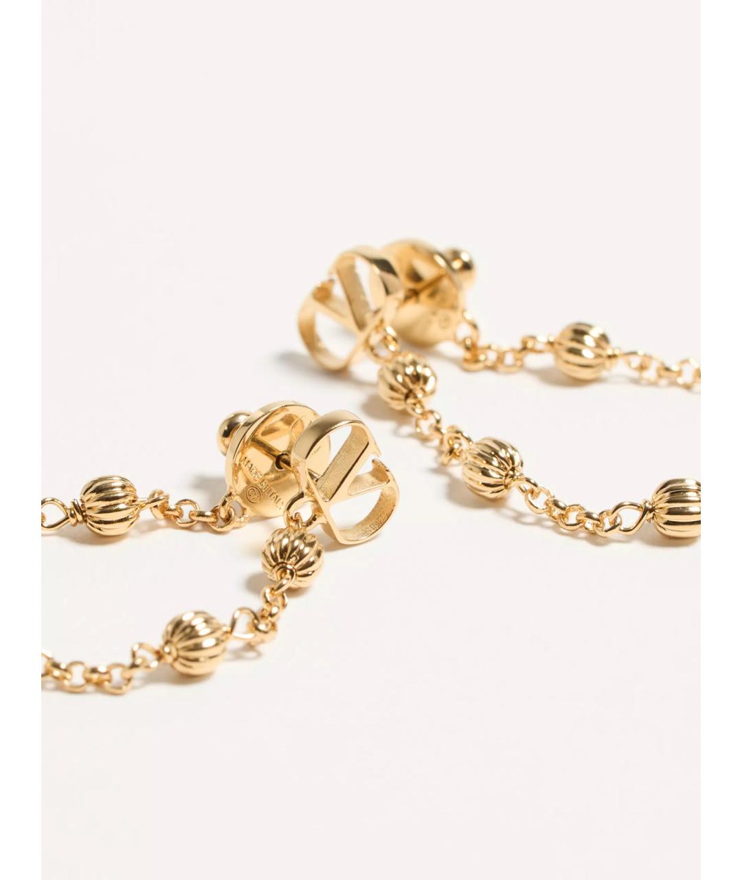 VALENTINO Золотые металлические серьги, фото 2