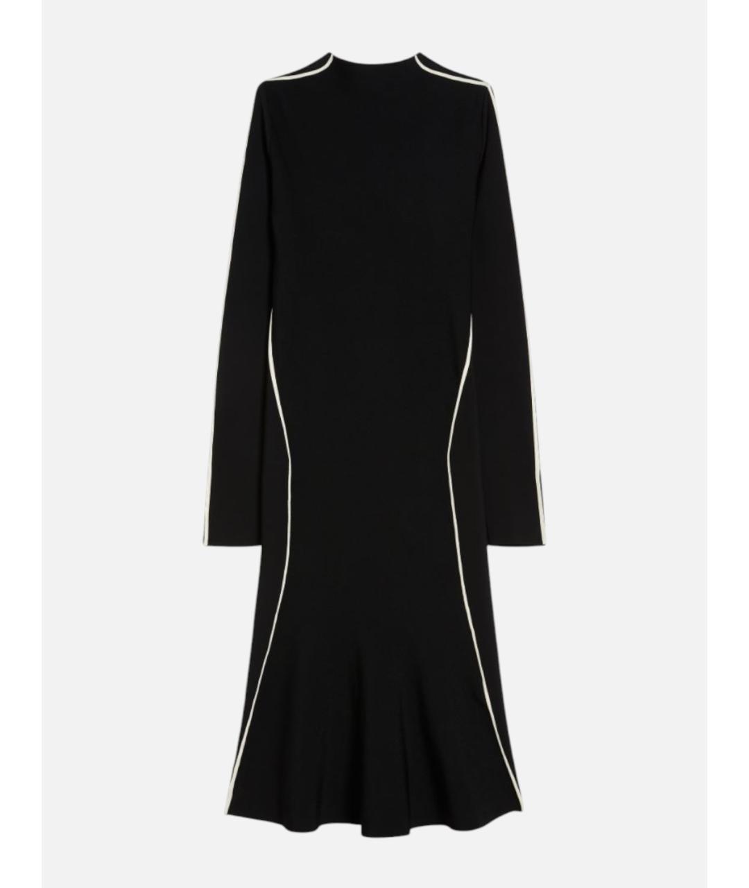 SPORTMAX Черное вискозное повседневное платье, фото 5
