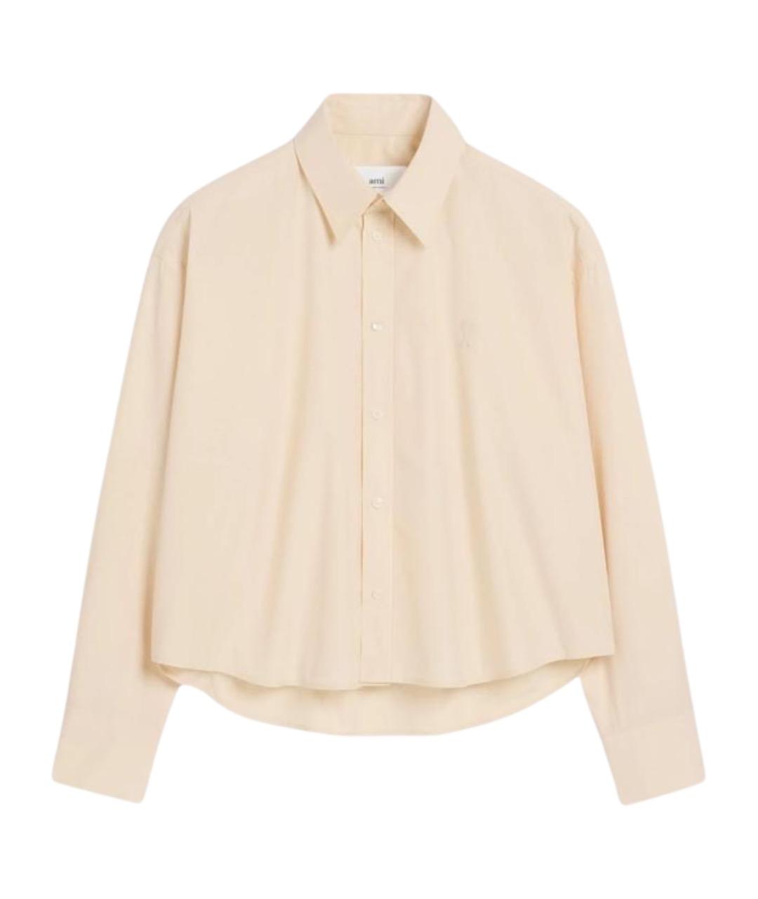 Ami Paris Бежевая хлопковая рубашка, фото 1