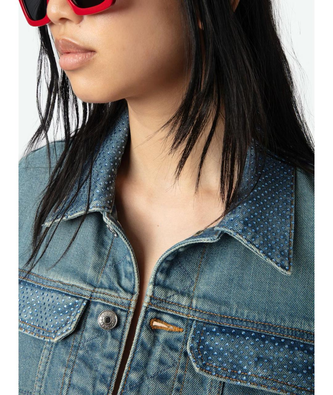 ZADIG & VOLTAIRE Синяя хлопковая куртка, фото 7