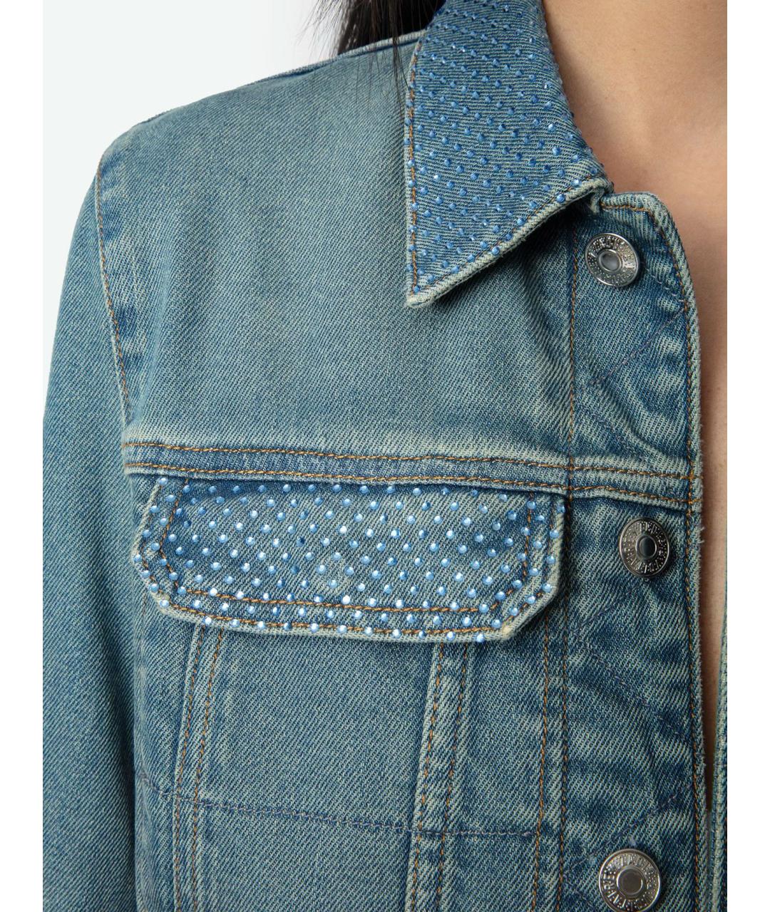 ZADIG & VOLTAIRE Синяя хлопковая куртка, фото 6