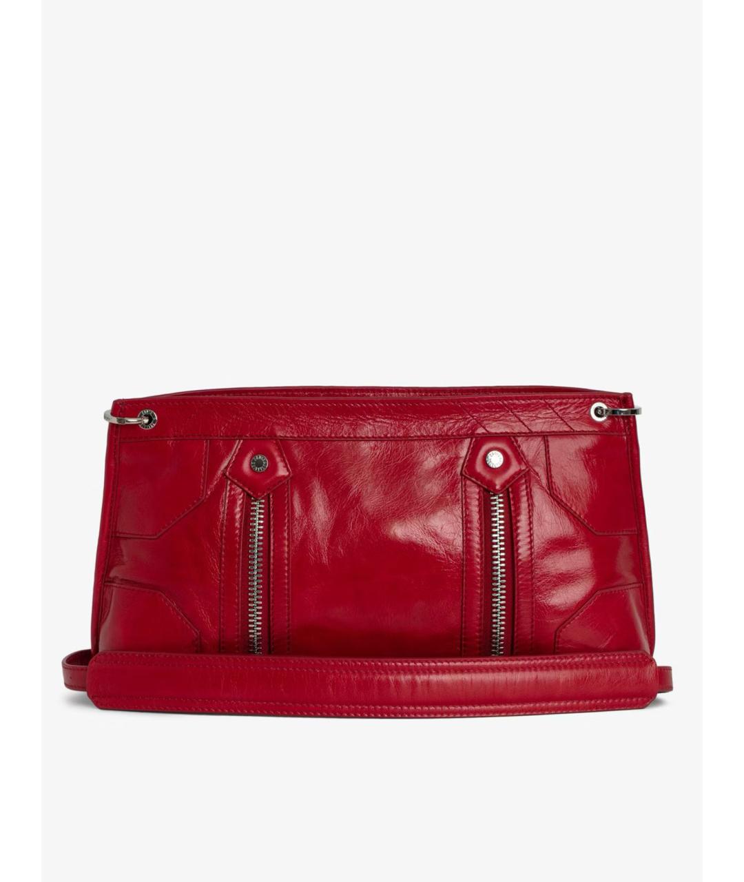 ZADIG & VOLTAIRE Красная кожаная сумка через плечо, фото 3