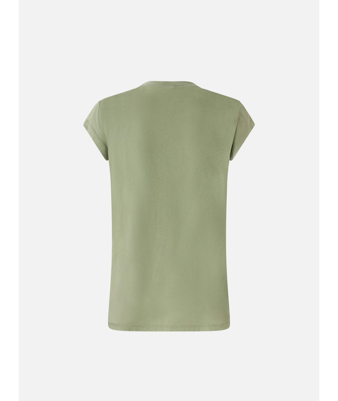 PINKO Зеленая хлопковая футболка, фото 6