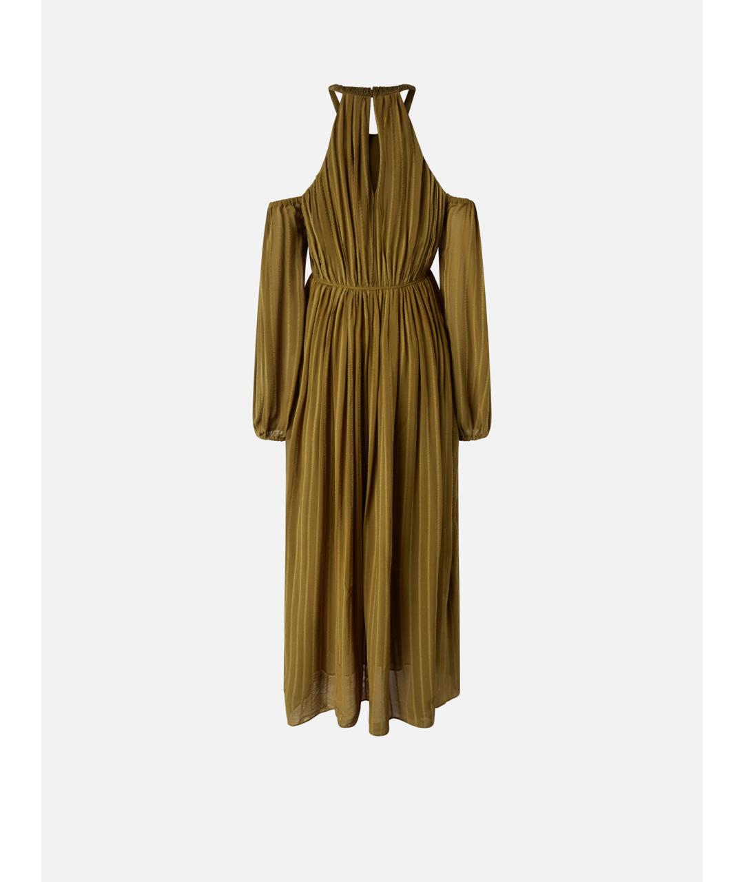 PINKO Зеленые вискозное повседневное платье, фото 6