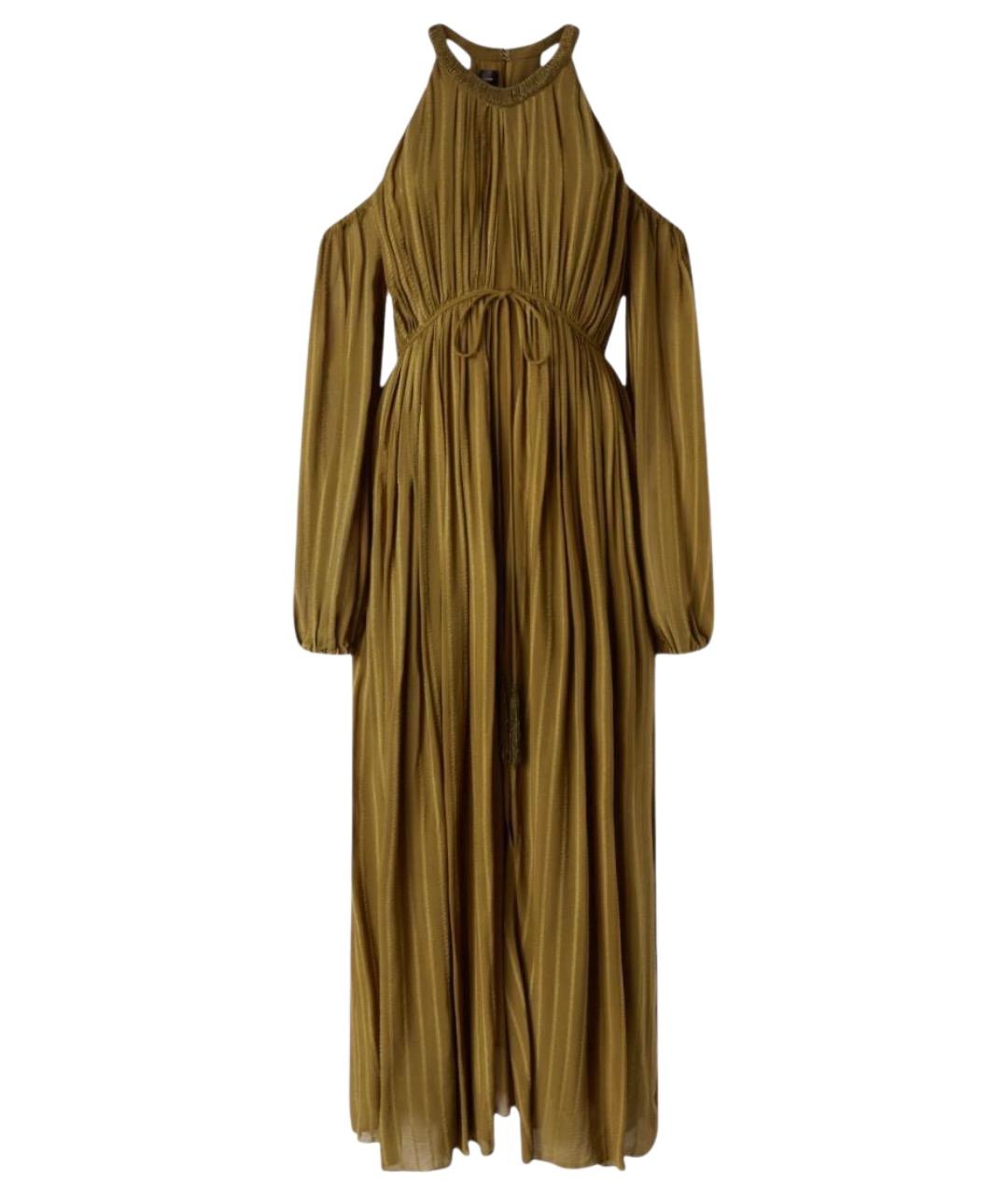 PINKO Зеленые вискозное повседневное платье, фото 1