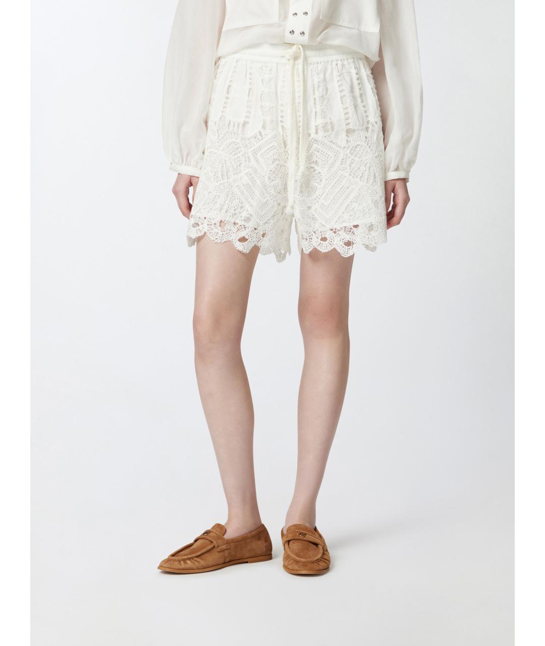 PINKO Белые хлопковые шорты, фото 3