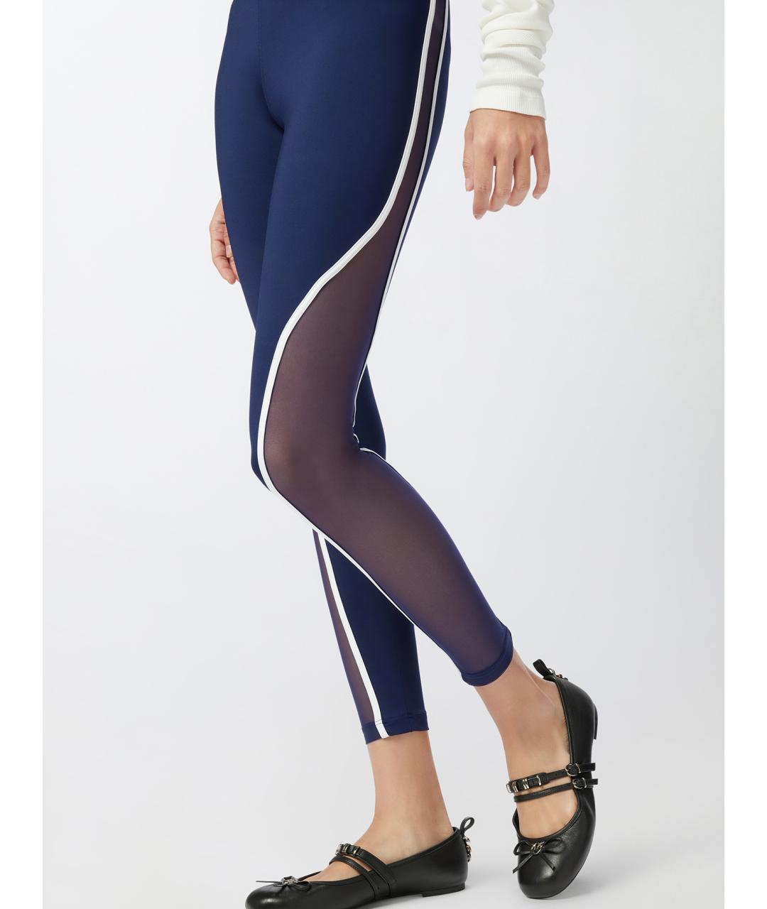 PINKO Синие полиамидовые леггинсы и велосипедки, фото 5