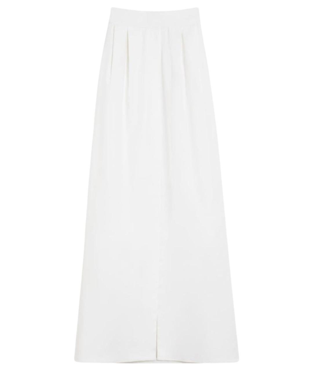 MAX MARA Белая хлопковая юбка миди, фото 1